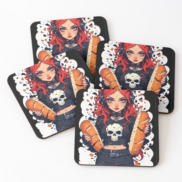 Item preview, Girls Just Wanna Have Buns – Punk Rock Baguette Rebel designed and sold by halibutgoatramb.