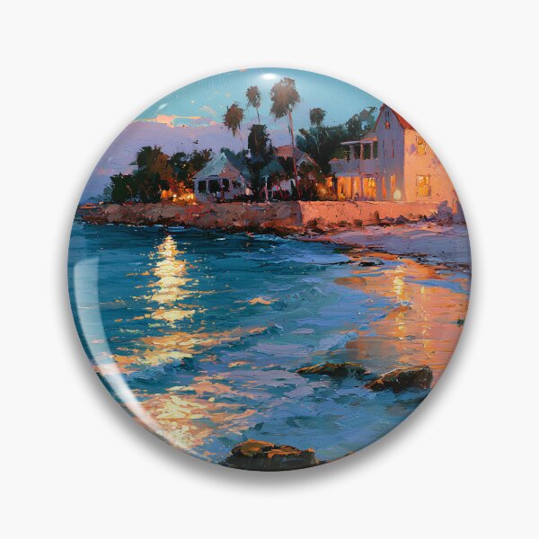Item preview, Key West Moonlight Palm Trees Florida Keys Tropical Ocean Night designed and sold by daila70.