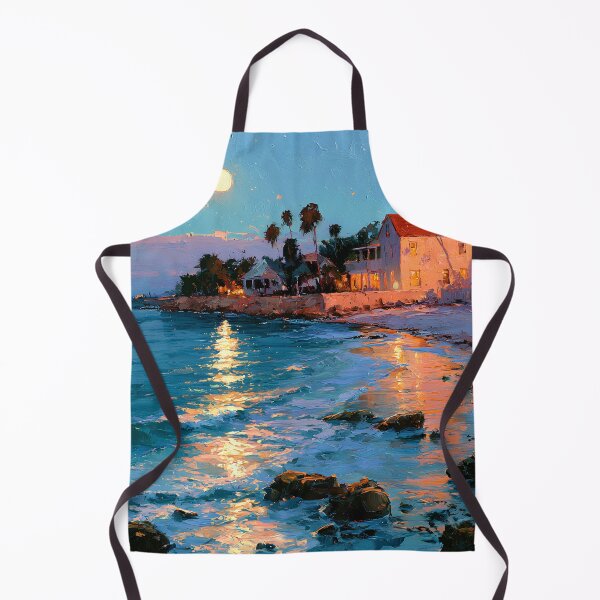 Item preview, Key West Moonlight Palm Trees Florida Keys Tropical Ocean Night designed and sold by daila70.