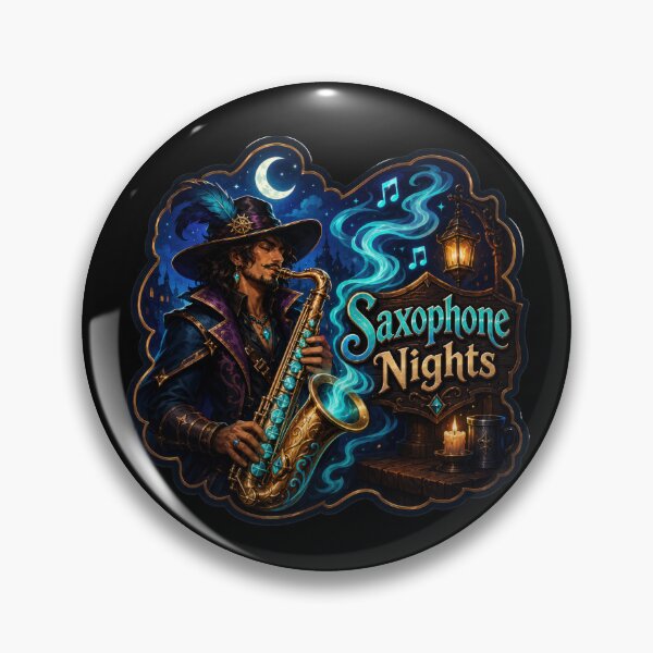 Item preview, Saxophone Nights Fantasy Jazz Music Sticker  designed and sold by Sketchlegacy.