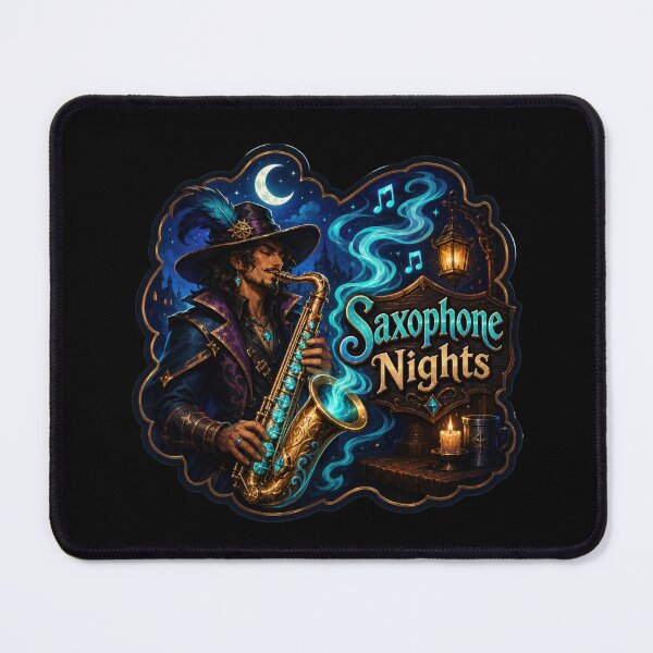Item preview, Saxophone Nights Fantasy Jazz Music Sticker  designed and sold by Sketchlegacy.