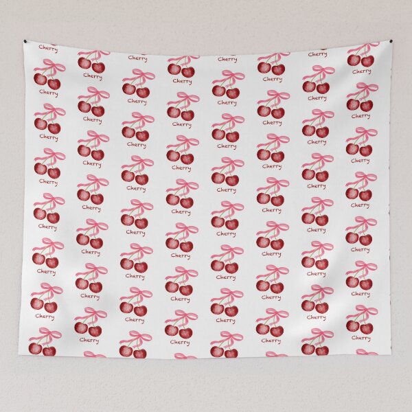 Item preview, Cherry coquette bow watercolor cute designed and sold by My Favorite Store.
