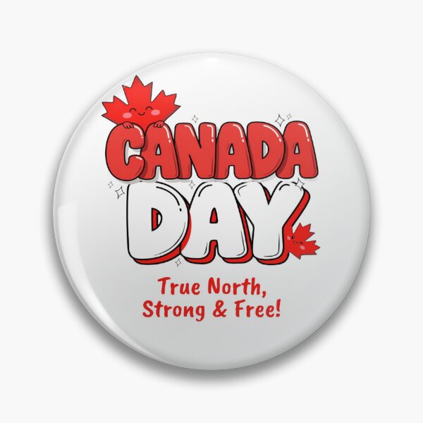 Item preview, Canada Day True North Strong in Red and White Kawaii Maple Leaf designed and sold by InspiredCreatives.