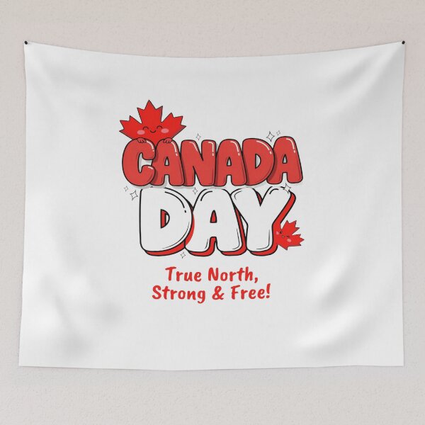 Item preview, Canada Day True North Strong in Red and White Kawaii Maple Leaf designed and sold by InspiredCreatives.