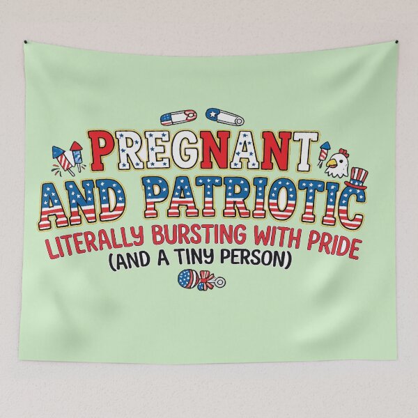 Item preview, Pregnancy 4th of July: Funny 4th of July Pregnancy Announcement designed and sold by CreativeNest Prints.