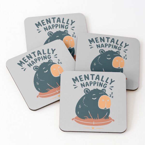 Item preview, Mentally Napping Capybara Funny Mental Health designed and sold by MavtM.