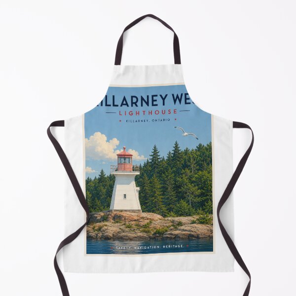 Item preview, Killarney West Lighthouse Travel Poster designed and sold by greatlakesimage.