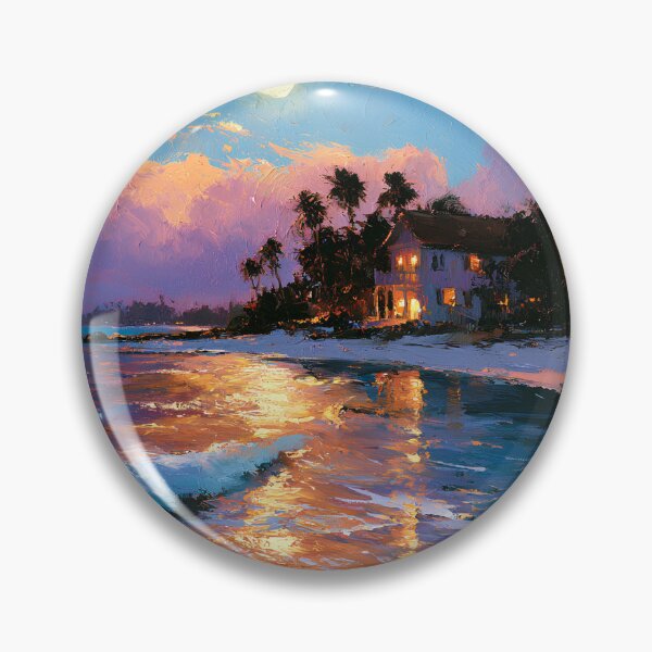 Item preview, Key West Moonlight Tropical Shore Florida Keys Ocean Night designed and sold by daila70.