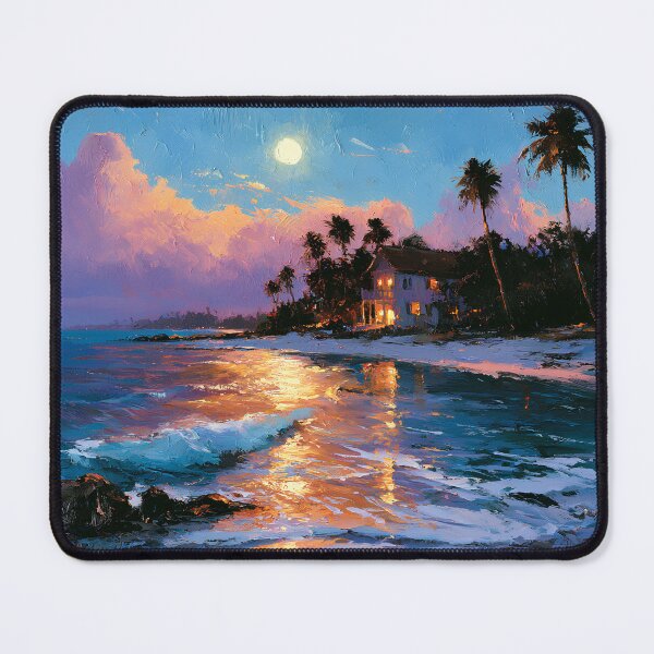 Item preview, Key West Moonlight Tropical Shore Florida Keys Ocean Night designed and sold by daila70.