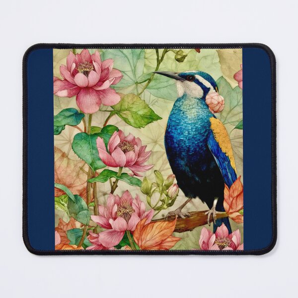 Item preview, Blue Bird with Pink Blossoms designed and sold by ©Janis Zroback.