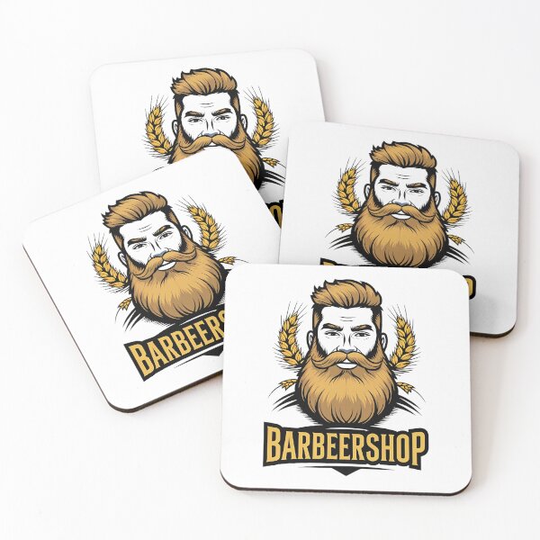Item preview, Barbeershop Wheat Beard Barber Beer Typography Print  designed and sold by RareVisuals.