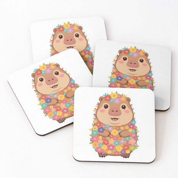 Item preview, Flower Capybara Kawaii Sticker designed and sold by Stylestickers55.