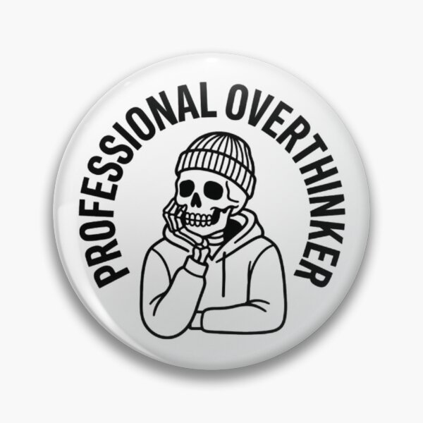 Item preview, Professional Overthinker Skeleton - Minimalist Line Art Quirky Graphic designed and sold by krish-prints.