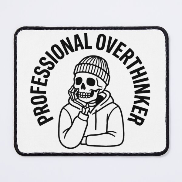 Item preview, Professional Overthinker Skeleton - Minimalist Line Art Quirky Graphic designed and sold by krish-prints.