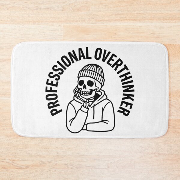 Item preview, Professional Overthinker Skeleton - Minimalist Line Art Quirky Graphic designed and sold by krish-prints.