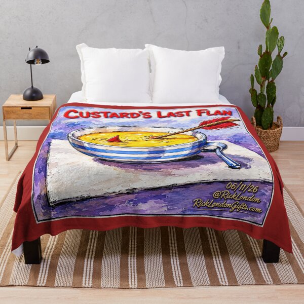 Item preview, Custard’s Last Flan – Funny Food Pun Cartoon by Rick London designed and sold by Rick London Gifts.