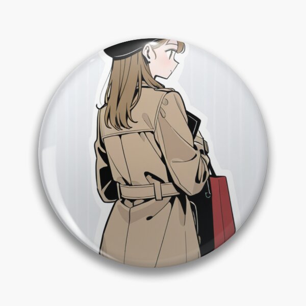 Item preview, Fashion - walking woman beige trench designed and sold by AnimeShin.
