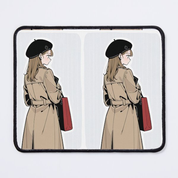 Item preview, Fashion - walking woman beige trench designed and sold by AnimeShin.