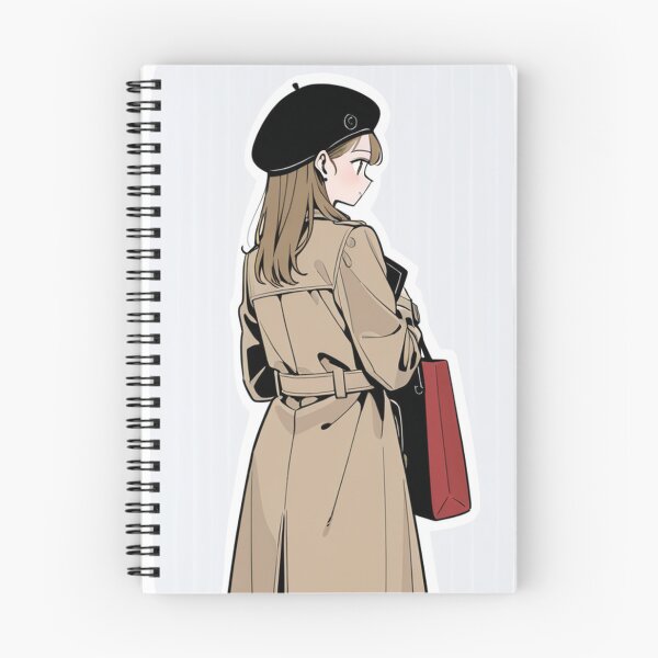 Item preview, Fashion - walking woman beige trench designed and sold by AnimeShin.