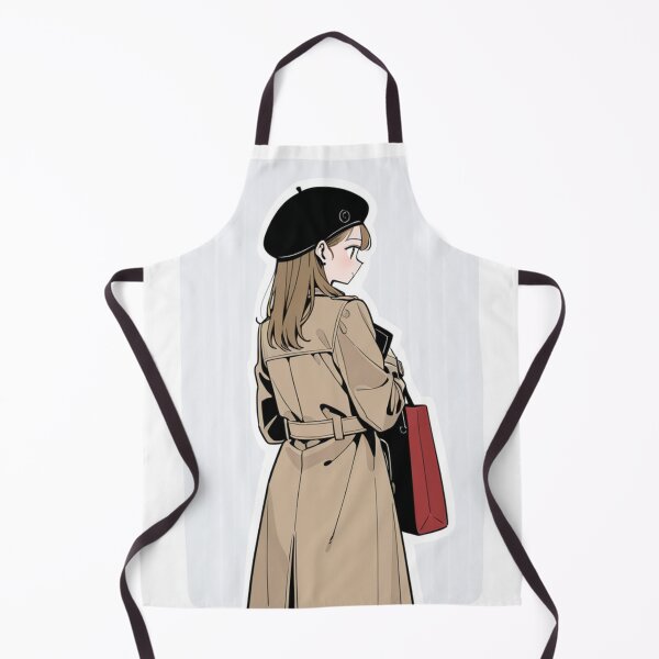 Item preview, Fashion - walking woman beige trench designed and sold by AnimeShin.