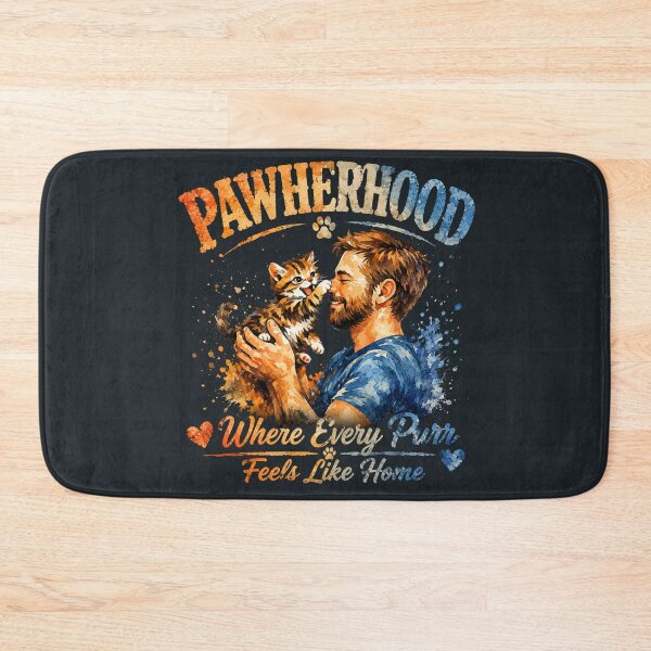 Item preview, Pawherhood Cat Dad Watercolor Art | Where Every Purr Feels Like Home | Cat Lover Gift designed and sold by HOUSE OF TIST.
