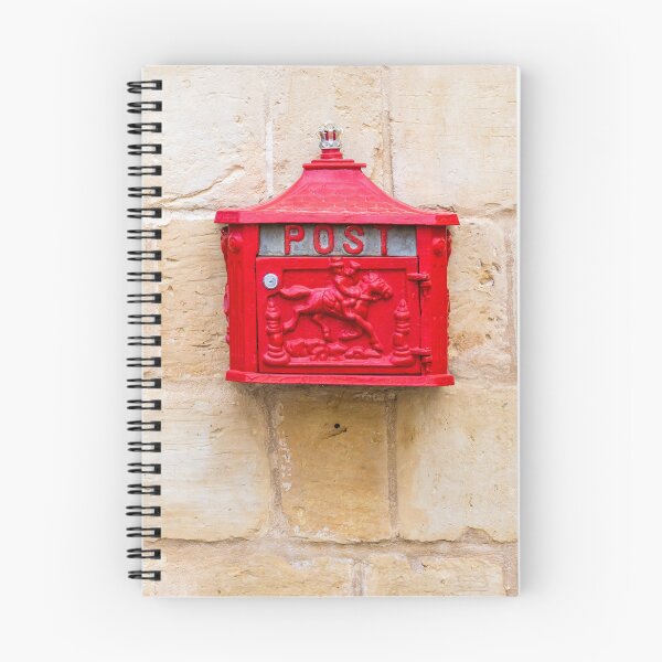 Item preview, Vintage Red Post Mailbox Mounted On Stone Wall With Decorative Horse Relief designed and sold by Nmallia.