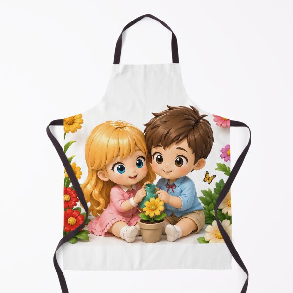 Item preview, Cute Kids and Lovely, Colorful Flowers designed and sold by Pim-Crystal.