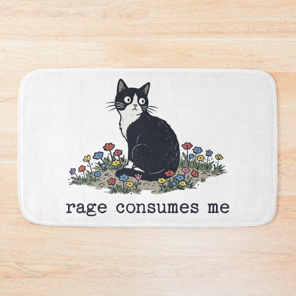 Item preview, Funny Tuxedo Cat Rage Consumes Me Sarcastic Dark Humor designed and sold by rediscoveredapp.