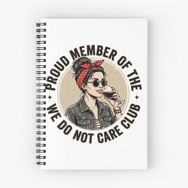 Item preview, Proud Member Of The We Do Not Care Club Sarcastic Retro Wine Lover Pop Art Girl Graphic designed and sold by Keingdesign.