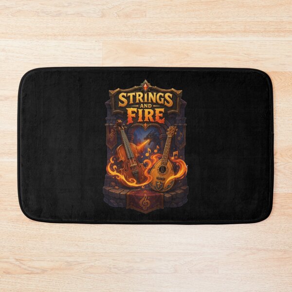 Item preview, Strings And Fire Medieval Fantasy Music Design  designed and sold by Sketchlegacy.