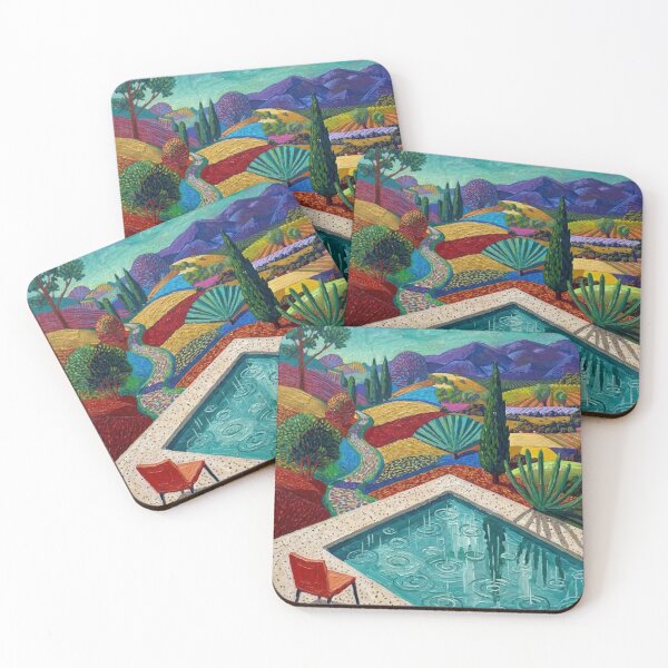 Item preview, Poolside Hills Art Inspired by David Hockney designed and sold by Numair  Baig.