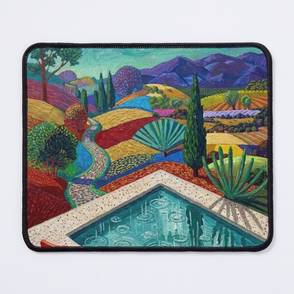 Item preview, Poolside Hills Art Inspired by David Hockney designed and sold by Numair Baig.