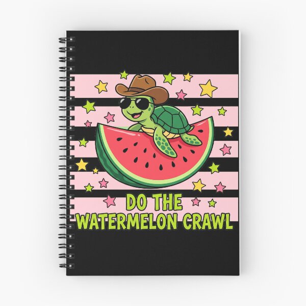 Item preview, Cowboy Turtle Watermelon Crawl Retro Summer Country Music Graphic designed and sold by Keingdesign.