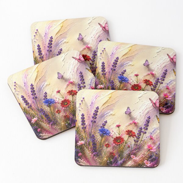 Item preview, Butterflies Over Wildflowers designed and sold by ArtbyValks.