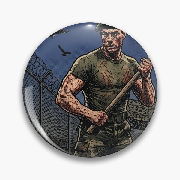 Item preview, JCVD Military Camp Sledgehammer Retro Comic Poster designed and sold by PowerArtUa.