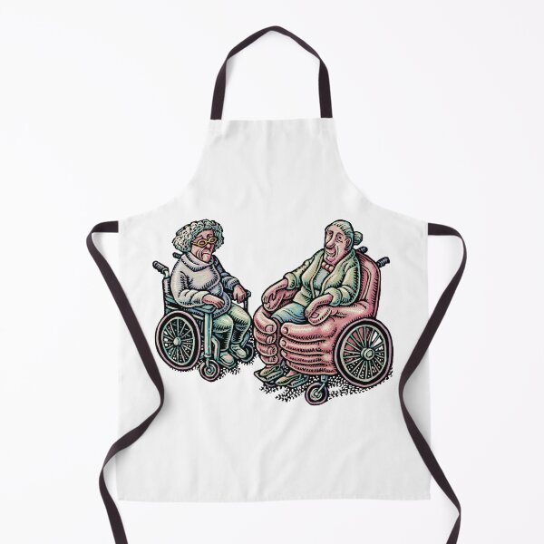 Item preview, older women in wheelchairs, one wheelchair is giant caring hands designed and sold by LisaHaney.