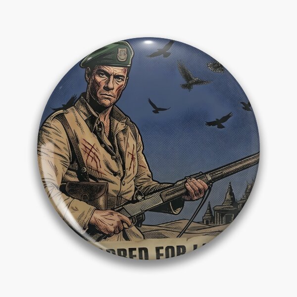 Item preview, JCVD Legionnaire Desert Rifle Retro Comic Poster designed and sold by PowerArtUa.