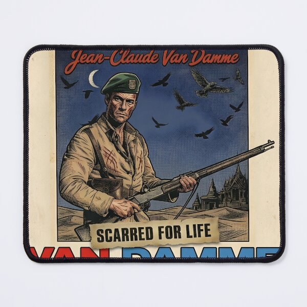 Item preview, JCVD Legionnaire Desert Rifle Retro Comic Poster designed and sold by PowerArtUa.