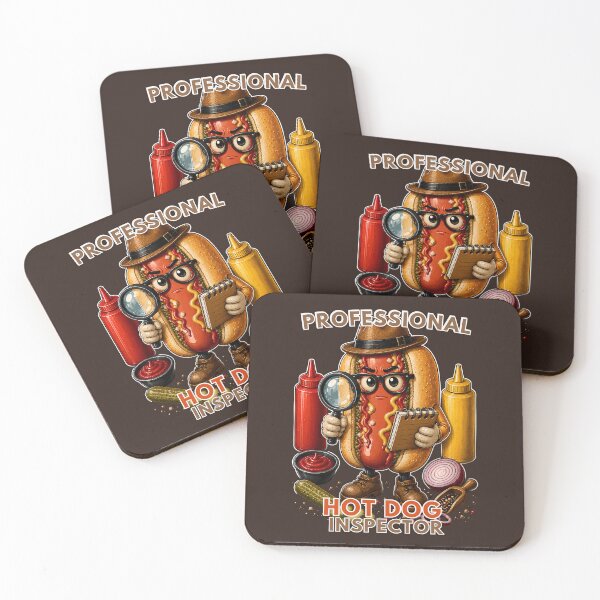 Item preview, Professional Hot Dog Inspector – Funny Food Detective Design designed and sold by PXEpic.