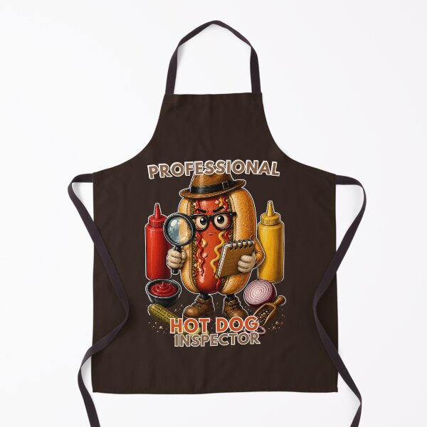 Item preview, Professional Hot Dog Inspector – Funny Food Detective Design designed and sold by PXEpic.