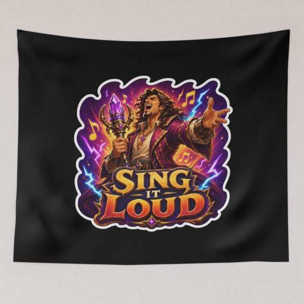 Item preview, Sing It Loud Fantasy Bard Vocalist Sticker  designed and sold by Sketchlegacy.