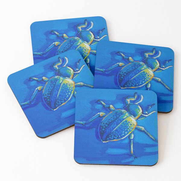 Item preview, Blue Death-Feigning Beetle designed and sold by acousticeel.