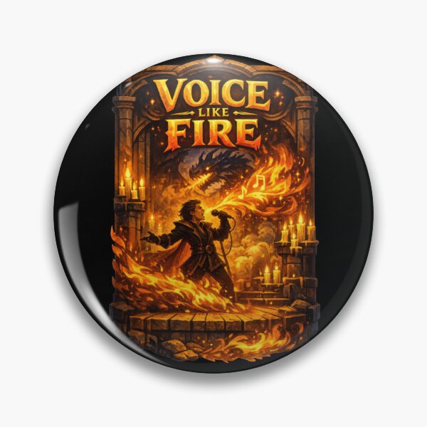 Item preview, Voice Like Fire Dragon Bard Fantasy Music Design  designed and sold by Sketchlegacy.