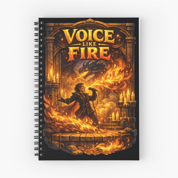 Item preview, Voice Like Fire Dragon Bard Fantasy Music Design  designed and sold by Sketchlegacy.