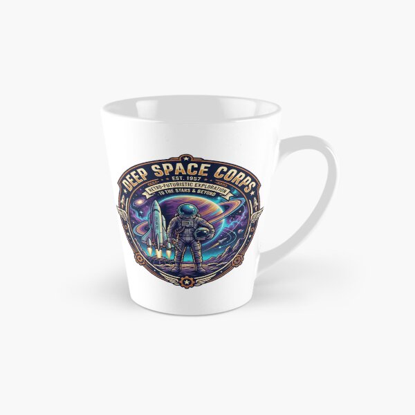 Item preview, Deep Space Corps EST 1957 Retro Futuristic Wings Astronaut Saturn Space Badge designed and sold by Void and Neon.