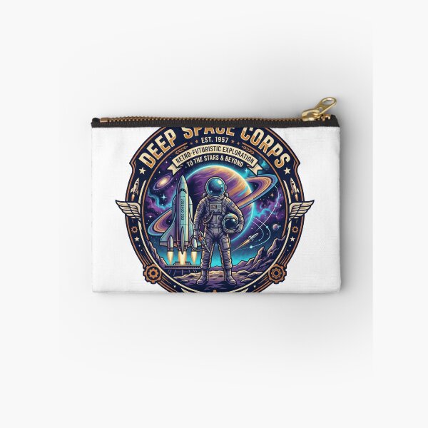 Item preview, Deep Space Corps EST 1957 Retro Futuristic Wings Astronaut Saturn Space Badge designed and sold by Void and Neon.