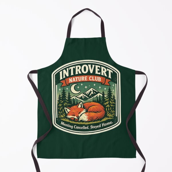 Item preview, Introvert Nature Club Vintage Fox Camping Sticker | Cottagecore Outdoor Humor designed and sold by TeeLabDesign.