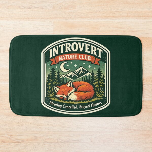 Item preview, Introvert Nature Club Vintage Fox Camping Sticker | Cottagecore Outdoor Humor designed and sold by TeeLabDesign.