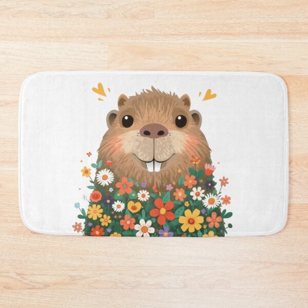 Item preview, Flower Capybara Kawaii Sticker designed and sold by Stylestickers55.