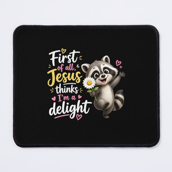 Item preview, First of All Jesus Thinks I am a Delight Christian Raccoon Retro Sublimation Graphic designed and sold by Keingdesign.